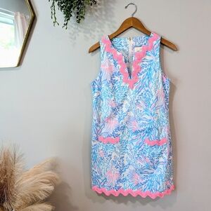 Lilly Pulitzer Sleeveless Pink And Blue Romper Sz 6